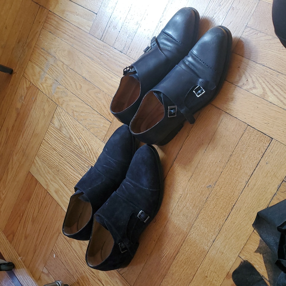 Hugo Boss And Saks Fifth Avenue Double Monk Strap Shoes